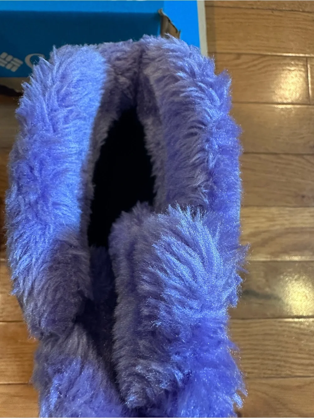 Columbia Youth Bugaboot plus IV omni- Heat Snow Boot in Gray with Purple Trim